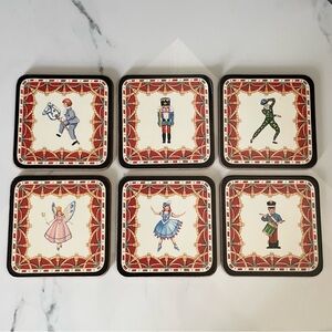 SET of 6 "The Nutcracker" Coasters by Pimpernel